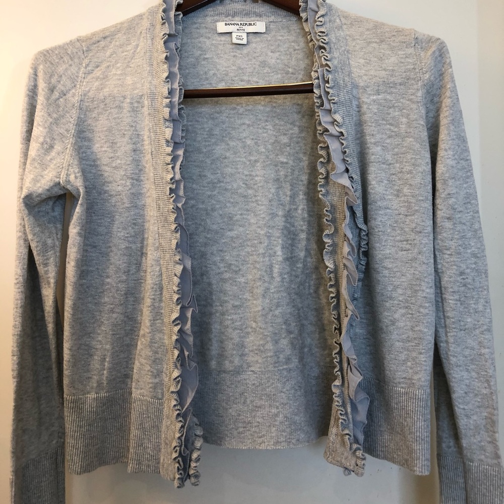 Banana Republic gray open cardigan